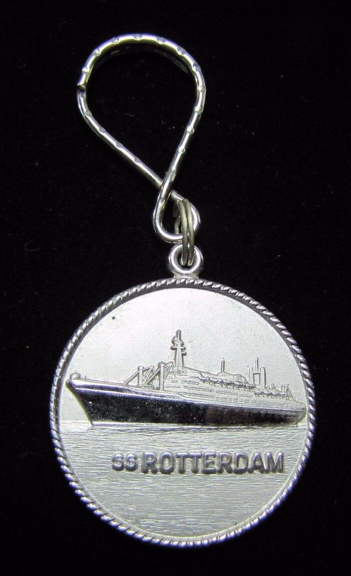 SS ROTTERDAM Original Ocean Liner Cruise Ship Hotel Advertising Keychain Key