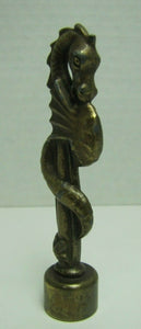 Old SERPENT SEA MONSTER BEAST Finial Figural Decorative Arts Hardware Element