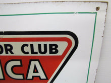 Load image into Gallery viewer, Orig Old MCA Motor Club America Approved Body Shop Sign gas oil auto advertising
