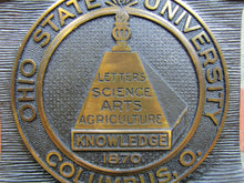 Load image into Gallery viewer, 1920s OHIO STATE UNIVERSITY Cast Iron Decorative Arts Bookend Book End Doorstop

