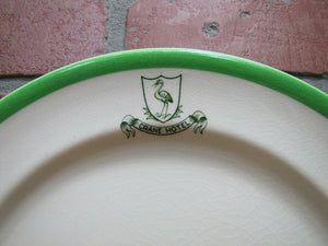 Antique CRANE HOTEL Restaurant Ware Plate Dish Alfred Meakin England Hotel Ware