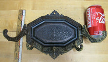 Load image into Gallery viewer, Antique 19c Decorative Arts Wall Bracket Hanger Hook Cast Iron Ornate Hardware
