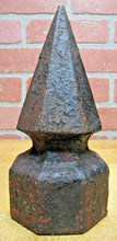 Load image into Gallery viewer, Antique Cast Iron Finial Pointed Top Post Topper Architectural Hardware Element
