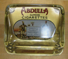Load image into Gallery viewer, ABDULLA CIGARETTES Old Tobacco Ad ROG Glass Change Receiver Tray Cigar Sign Card
