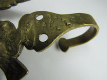 Load image into Gallery viewer, Old Brass EAGLE Hook Hanger Bracket Ball&amp;Ball Figural Architectural Hardware
