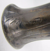 Load image into Gallery viewer, Antique Art Nouveau Maidens Vase silver plate ornate detailing signed Flamani

