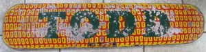 Old TODD Figural CORN Farm Seed Advertising Sign dbl sided wood paint folk art
