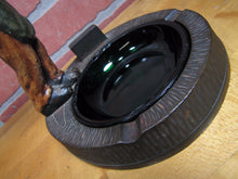 Load image into Gallery viewer, Antique Cast Iron Hubley Boy with Sack Decorative Art Ashtray Match Holder Tray
