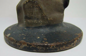 Antique Cast Iron Parrot Doorstop fabulous art statue old paint bird door stop