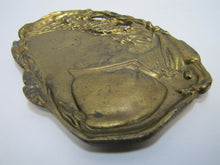 Load image into Gallery viewer, MAIDEN BONNET SHIP OCEAN SUN FISH Old Brass Figural Decorative Arts Trinket Tray
