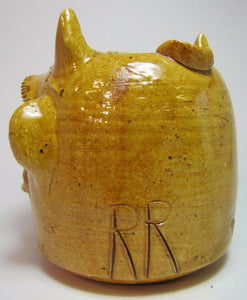 Vintage Folk Art Pottery DEVIL MONSTER Head RR ROSA RAMALHO 1888-1977 Ashtray