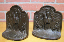 Load image into Gallery viewer, Antique MEDIEVAL CRUSADER KNIGHT CASTLE Cast Iron Bronze Decorative Art Bookends
