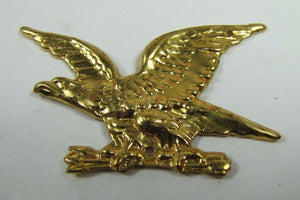 Old Brass EAGLES Decorative Ornamental Hardware Adornments Detailed Figural Pair