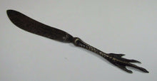 Load image into Gallery viewer, Antique BRONZE CHICKEN CLAW BIRD FOOT FEATHER Ornate Letter Opener Pager Turner
