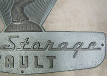 Load image into Gallery viewer, 1940&#39;s HAERTEL FUR STORAGE VAULT Sign Art Deco High Relief Ornate Rare HTF
