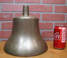 Load image into Gallery viewer, USN UNITED STATES NAVY Old BRASS NICKEL PLATED Retired Nautical Ships Boat Bell
