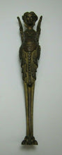 Load image into Gallery viewer, Antique 19c Bronze Winged Goddess Maiden Decorative Arts Ornate Hardware Element
