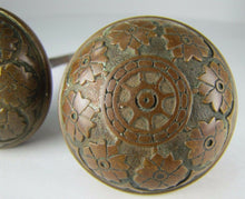 Load image into Gallery viewer, Antique Bronze Door Knobs Ornate Flowers Leaves Architectural Hardware Elements
