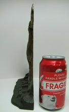 Load image into Gallery viewer, ELK STANDING ON ROCKS Antique Cast Iron Wildlife Doorstop Decorative Arts Statue
