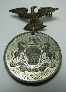 1888 ALLEGHENY Co Pa PENNSYLVANIA Centennial Anniversary Medallion Pinback