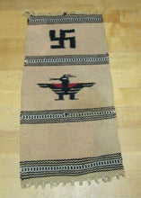 Load image into Gallery viewer, Old Southwestern Whirling Log Thunderbird Chimayo Souvenir Sample Blanket Rug
