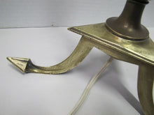 Load image into Gallery viewer, Arts &amp; Crafts Arrow Decorative Lamp Brass Bronze Triple Arrow Tip Point Legs
