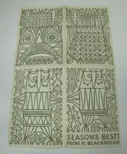 Load image into Gallery viewer, SEASONS BEST! KATHLEEN BLACKSHEAR (1897-1988) Christmas Holiday Card Artwork
