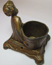 Load image into Gallery viewer, Antique Match Holder Turn of Century Child Bucket Small Animals Vesta Safe
