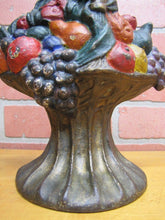 Load image into Gallery viewer, FRUIT BASKET ALBANY FOUNDRY Antique Cast Iron Doorstop Decorative Art Statue
