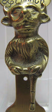Load image into Gallery viewer, Old Brass Demon Devil Gargoyle Door Knocker small interior door Lincoln Imp
