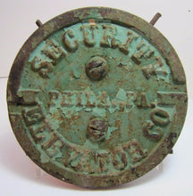 Load image into Gallery viewer, Old Security Elevator Co Phila Pa Cast Iron Plaque Sign Embossed Advertising

