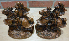 Load image into Gallery viewer, Antique Knights in Shining Armour Bookends Decorative Art Statues Pompeian Armor
