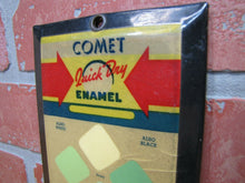 Load image into Gallery viewer, 1950s COMET ENAMEL Paint Hardware Store Ad Sign Harco Displays Madison Ave NY
