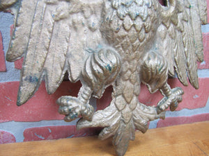 Antique Cast Iron EAGLE Wall Mount Decorative Art Plaque Universal Co Pat Pend
