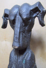 Load image into Gallery viewer, Antique Brass Whippet Dog Doorstop Whimsical Decorative Art Statue Old Make-Do
