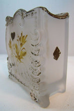 Load image into Gallery viewer, VICTORIAN PLAYING CARD HOLDER Frosted Glass Four Suits Antique Decorative Arts
