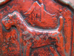 Antique TERRIER & SCOTTIE DOG Decorative Art Cast Iron Bookends Home Scenes