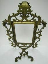 Load image into Gallery viewer, Antique 1890s Art Nouveau Decorative Arts Brass Frame Scrollwork Flowers Easel
