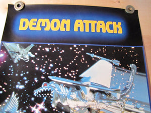 Original 1982 DEMON ATTACK Video Game Promo Poster IMAGIC Atari 2600 printed USA