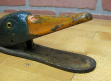 Load image into Gallery viewer, Antique Cast Iron Duck with Glass Eyes Paperclip Paperweight Decorative Desk Art
