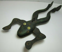 Load image into Gallery viewer, Folk Art FROG Ice Fishing Decoy RAF Robert Allen Francis Adirondacks NY 1950s
