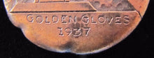 Load image into Gallery viewer, Orig 1937 TRENTON TIMES GOLDEN GLOVES BOXING Medal Medallion ornate design
