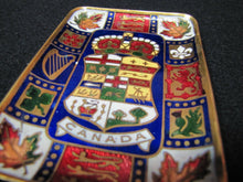 Load image into Gallery viewer, CANADA Old Souvenir Decorative Arts Tray Bronze Enamel Ornate Details RD 1903
