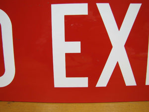 TO EXIT Old Porcelain Sign Subway RR Industrial Shop Safety Advertising