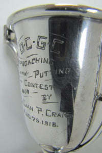 1916 OC GC Golf Country Club Silver Plate Trophy Award Cup Lillian Crans Wallace