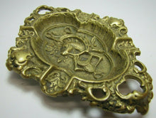 Load image into Gallery viewer, Old Horse Horseshoe Saddle Riding Crop Tray Cigar Ashtray Thick Bronze Brass
