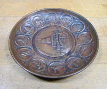 Load image into Gallery viewer, Orig 1933-4 CHICAGO WORLD&#39;S FAIR CENTURY OF PROGRESS Brass Bronze Buidlings Tray
