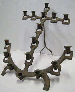 NAVAL CHAPEL ANCHOR Antique Folk Art Candlestick Holder Ship Boat Nautical Sixteen Candle Holder