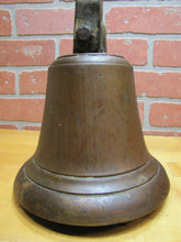 Load image into Gallery viewer, Old Nautical Ship Boat Dockside Bronze Bell Brass Mounting Bracket 12+ lb Patina
