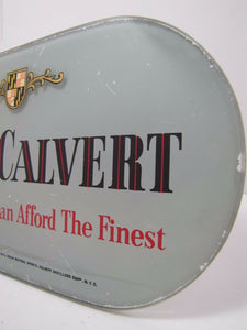 Old LORD CALVERT Whiskey Reverse on Glass Advertising Sign HTF NYC Bar Pub ROG